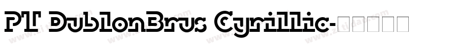 PT DublonBrus Cyrillic字体转换